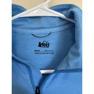 REI Coop Top Womens M Blue Active Pursuits Quarter-Zip Long‎ Sleeve Thumbholes thumbnail 4
