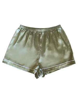 Maid of Honor Satin Pajama Set Sage Green Size Small thumbnail 4