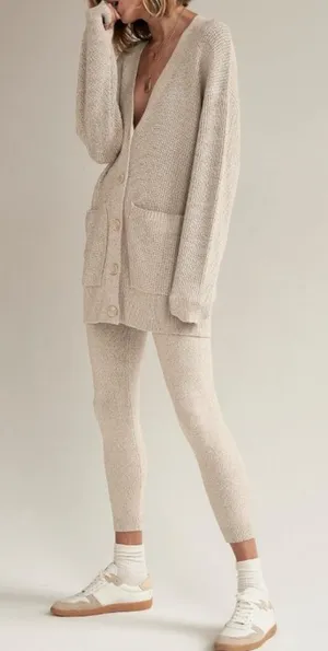 Zara Women's Elegant Beige Knit Cardigan Sweater S thumbnail 1