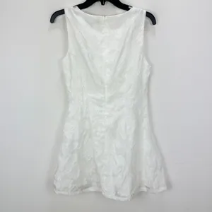 Lulus Exquisite Moments White Floral Jacquard Sleeveless Mini Dress Small NWT thumbnail 10