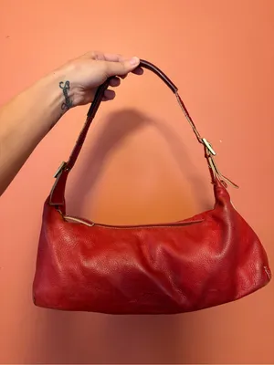Stone Mountain Vintage Red Leather Barrel Bag thumbnail 7