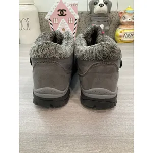 Thermal Fashion Fur Winter Hiking‎ Boots Woman Gray And Pink thumbnail 8