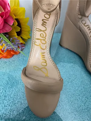 Sam Edelman Beige Nude Ankle-Strap Heeled Sandals thumbnail 3