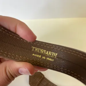 Trussardi Brown Pebbled‎ Leather Belt Made in Italy Multi-Color Loops Size 90 thumbnail 4