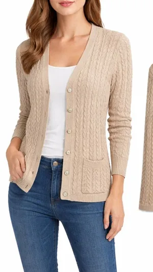 Valerie Stevens 100% cashmere cardigan size medium‎ thumbnail 1