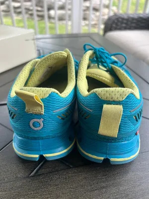 On Running On Cloud Cloudflyer blue yellow maui lemon running trainers size 10 thumbnail 5