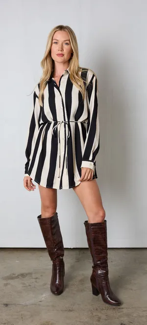 Vestique Black & White Striped Romper Size Small thumbnail 1