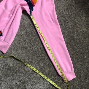 Aviator Nation 5 Stripe Hoodie in Heather Pink Rainbow Stripe Size Medium READ thumbnail 16