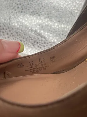 Franco Sarto Darren Leather Pumps Nude Tan Taupe Heeled Shoes Size 7.5 thumbnail 3