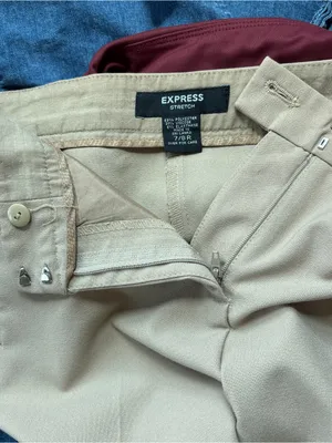 Vintage 90s Express Khaki Wide Leg Trousers thumbnail 6