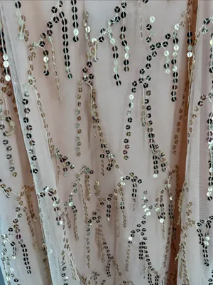 BloomChic Peach pink slip Dress sequin fringe mesh 18-20 party holiday HOCO thumbnail 7