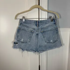 AGOLDE Parker Distressed‎ Denim Cut Off Shorts Light Wash Blue size 26 thumbnail 3
