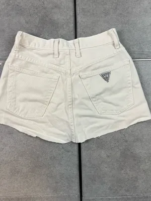 Vintage 90s white guess mini skirt thumbnail 2