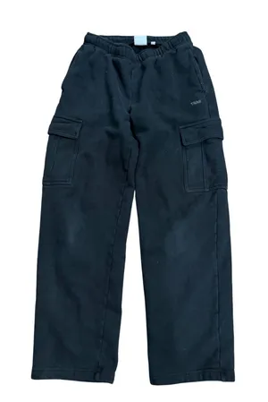 TNA Aritzia‎ Cozy Fleece Mega Fit Cargo Sweatpants Black Small High Rise Baggy thumbnail 1