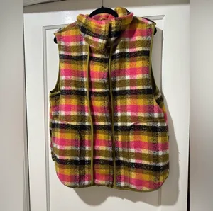 Free people plaid wool vest thumbnail 4