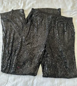 Sequin Pants Black Size XS thumbnail 1