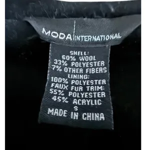 Moda International Hooded Wool Blendd Cape Coat Poncho thumbnail 7