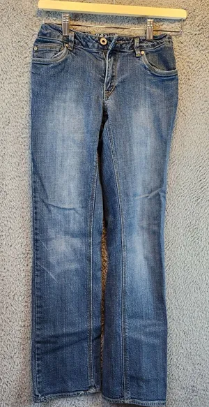 Levis‎ Jeans Womens 14 (Fits 25x28) Medium Wash Stretch Low Rise Straight Leg thumbnail 1