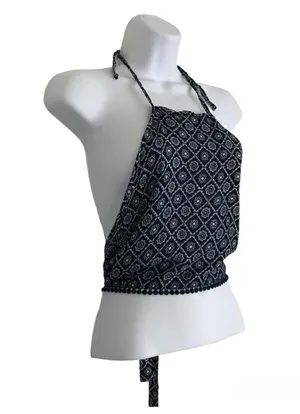 Charlotte Russe Bora Bora Day Terno Tie Backless Halter Top Size S NWT thumbnail 4
