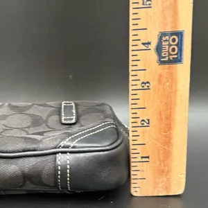 COACH Black Jacquard Canvas Fanny Pack Waist Belt Bag NO BELT thumbnail 9