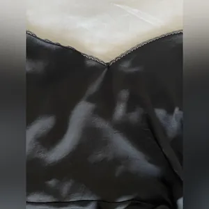 ZARA Black Strappy Top - Minimalist Camisole - Size XL thumbnail 4