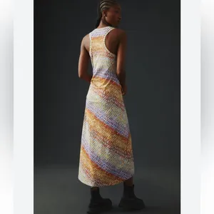 ANTHROPOLOGIE Daily Practice Purple Motiff Treasure Dress size small thumbnail 5