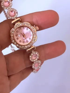 Brand New Pink and gold flower Crystal watch with rhinestones thumbnail 2