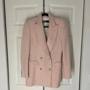 Zara Pink Tweed Blazer thumbnail 6