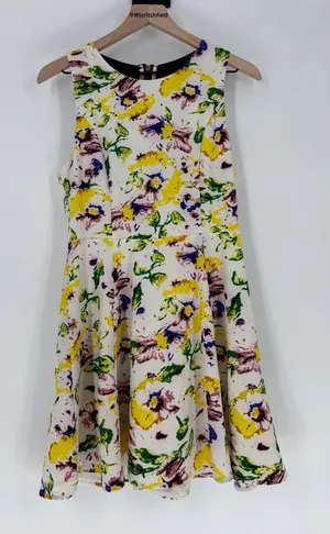 Miss Me fit flare cage zip back floral medium dress thumbnail 1