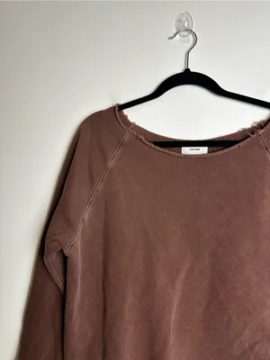 Joah Brown Slouchy Pullover Sweatshirt Brown Sz XS thumbnail 4