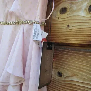 NWT Mac Duggal POLKA DOT ASYMMETRICAL RUFFLE GOWN Pink Size 0 thumbnail 16