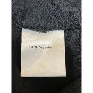 Women's Black Smocked Elastic High Waist Pleated Tapered Leg Trousers Pants Sz L thumbnail 4