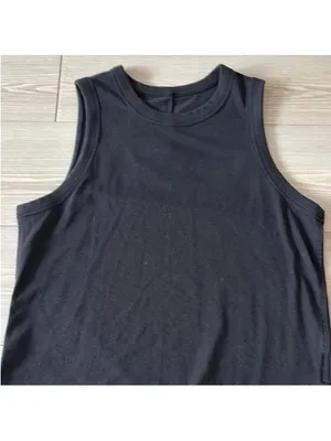 Lululemon Classic-Fit Cotton-Blend Tank Top in Black - Size: 2 thumbnail 5