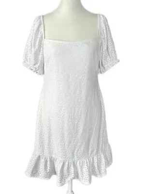 Speechless Eyelet Open Back Boho Prairie Core Mini Dress Sz Large Juniors thumbnail 3
