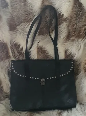 Patricia Nash Black Leather Bag with Silver Accents thumbnail 1