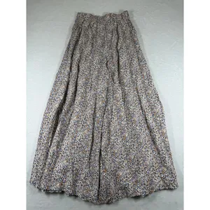 Petal‎ + Pup Blue Brown Animal Print Rayon Midi Skirt Womens Size US 6 Small thumbnail 10