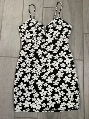 Target Black Floral Spaghetti-Strap Mini Dress thumbnail 2