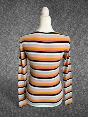 Aeropostale Striped Ribbed Square Neck Top Size S thumbnail 8