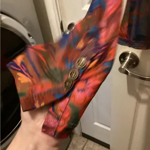 NATURAL LIFE Vibrant Floral Sheer Blouse thumbnail 5