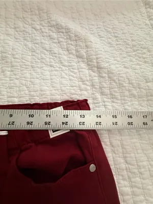 Judy Blue Garmet Dyed Deep Red Boyfriend/ Jogger Jeans Drawstring Waist NWT Fall thumbnail 12