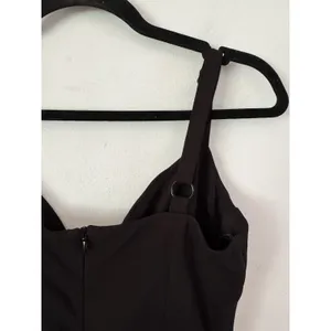 NWT Lulus Black Wide Leg Jumpsuit Size Small Sweetheart Neckline Empire Waist thumbnail 5