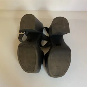 SODA Women’s Black Platform Block Heel Sandals Ankle Strap Y2K Size 8.5 thumbnail 8