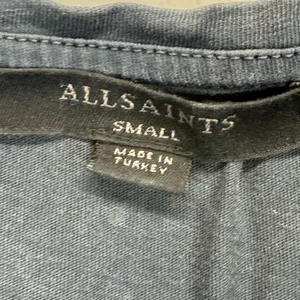 AllSaints Emlyn‎ Stud Tee V-Neck T-Shirt Studded Top Gray Small thumbnail 4