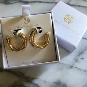 House of Harlow 1960 Chunky Hoop earrings thumbnail 3