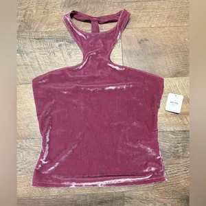 NWT Free People Intimately Lover Velour Top Size Small thumbnail 2