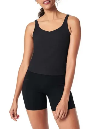 Spanx Contour Rib 2-in-1 Tank Top Black Size Small thumbnail 1