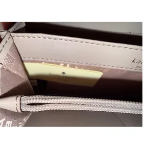 Kate Spade New York Crossgrain Leather Zip Around Wallet Dusty Rose Taupe thumbnail 5
