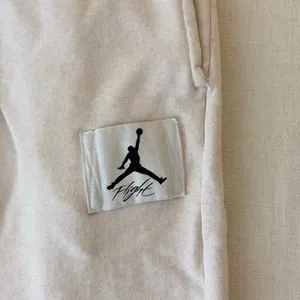 Jordan Flight Joggers Womens Small Beige Fleece‎ Sweatpants Jumpman Streetwear thumbnail 4