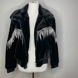 Blush Boutiques- Black Diamond Faux Fur Coat thumbnail 5