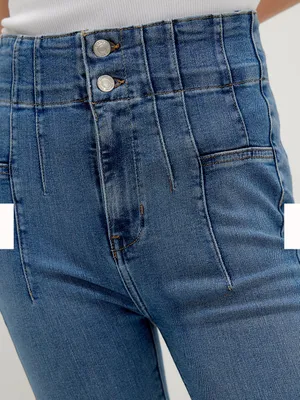 Free People We The Free Jayde Flare Jeans in Sunburst Blue thumbnail 2